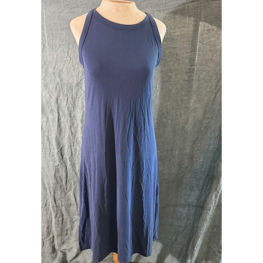 Banana Republic Petite Blue Modal Blend Sleeveless Midi Dress Small 701027-01-1